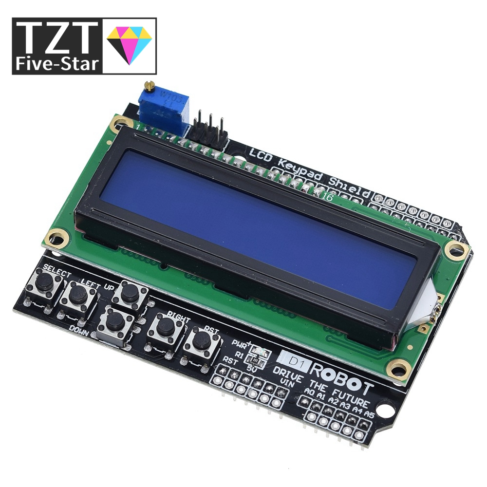 TZT LCD 키패드 쉴드 LCD1602 LCD 1602 모듈 디스플레이 Arduino ATMEGA328 ATMEGA2560 raspberry pi UNO 블루 스크린